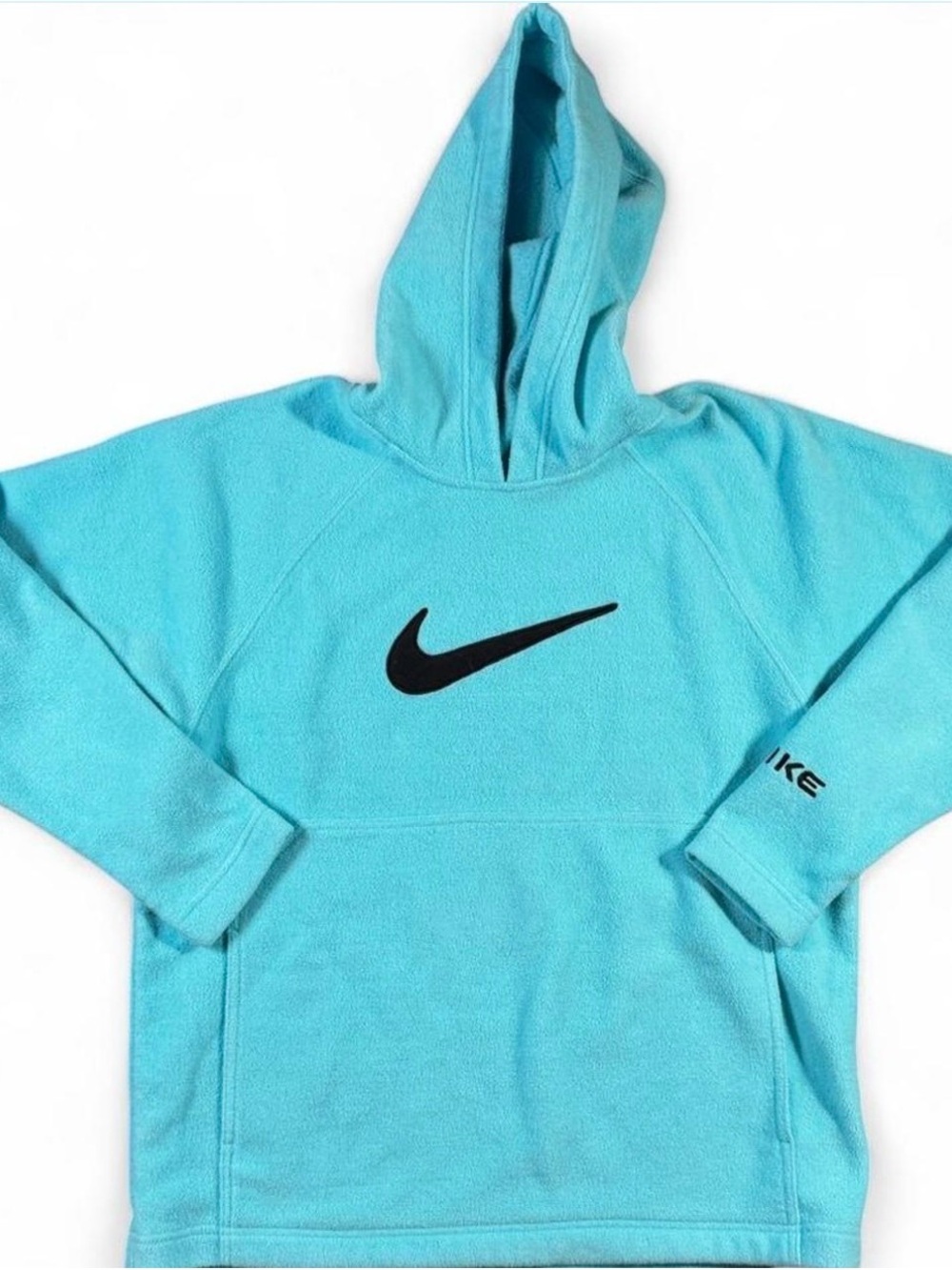 Nike Big Swoosh Blue Fleece Pullover Womens M